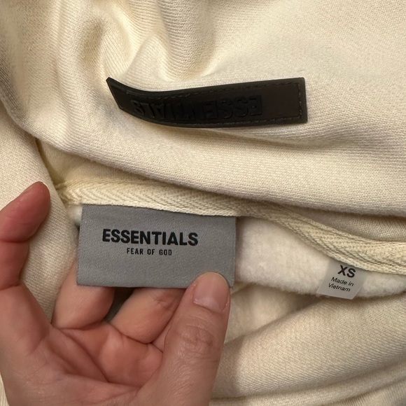 FOG Fear of God Essentials Light Yellow Hoodie - Picture 6 of 9
